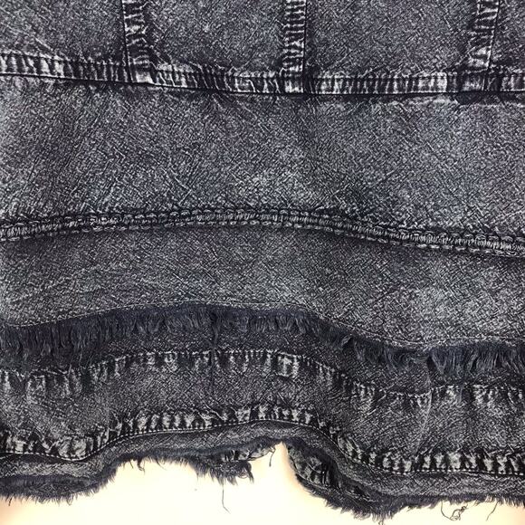 Scully Denim Long Sleeve Top Blouse Collar V-Neck Embroidered Raw Hem Size Small - Picture 9 of 12